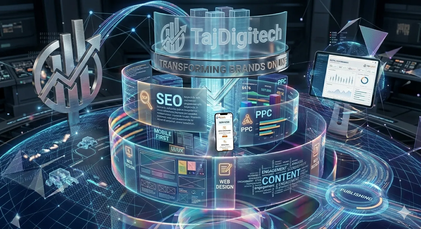 TajDigitech - Digital Marketing and Web Development Company About Section
